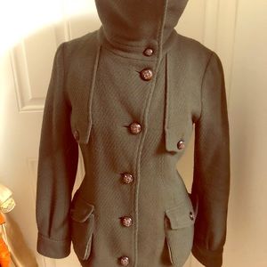 Mackage Eddie army green wool coat size s